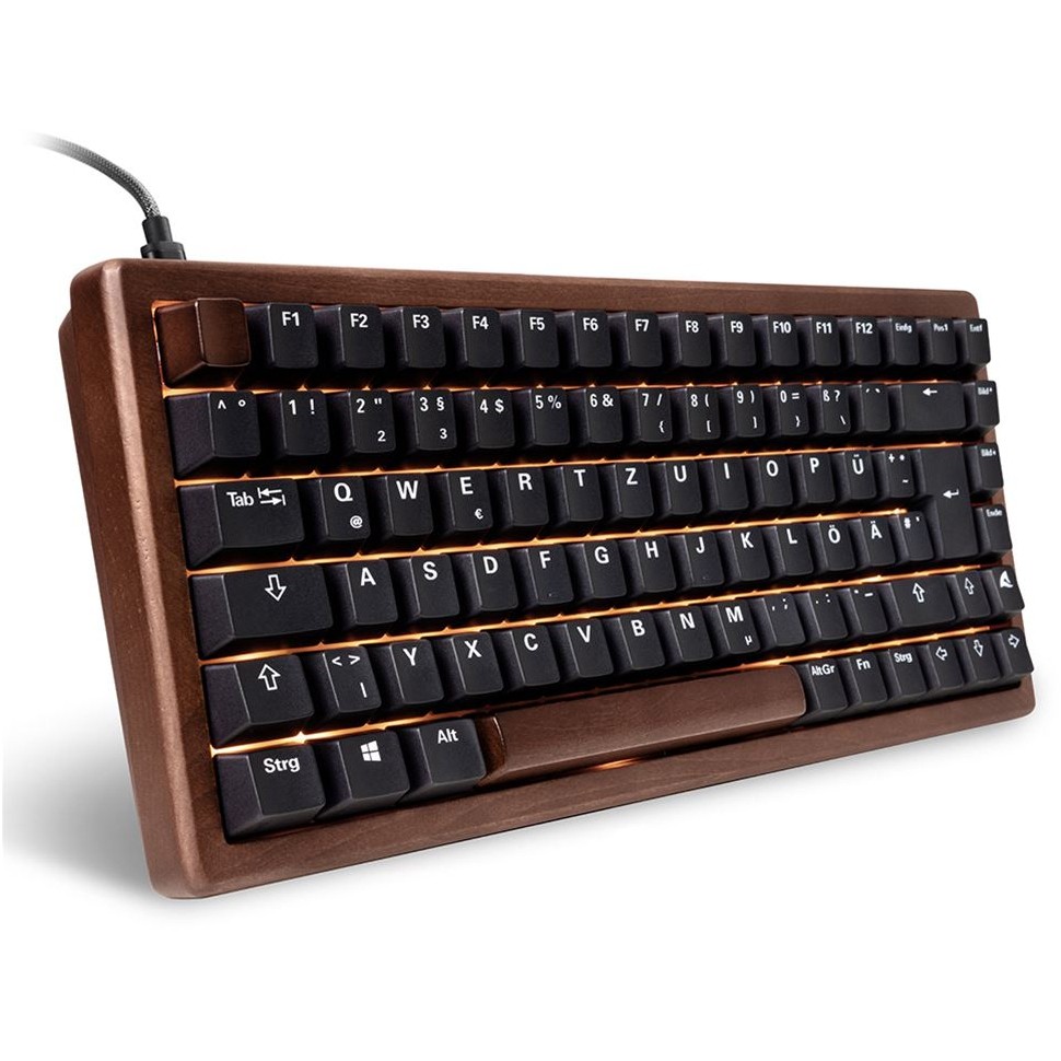 Tipkovnica SHARKOON Gaming Keyboard Skiller SGK50S3 Wood crna – internacionalna non HR tipkovnica