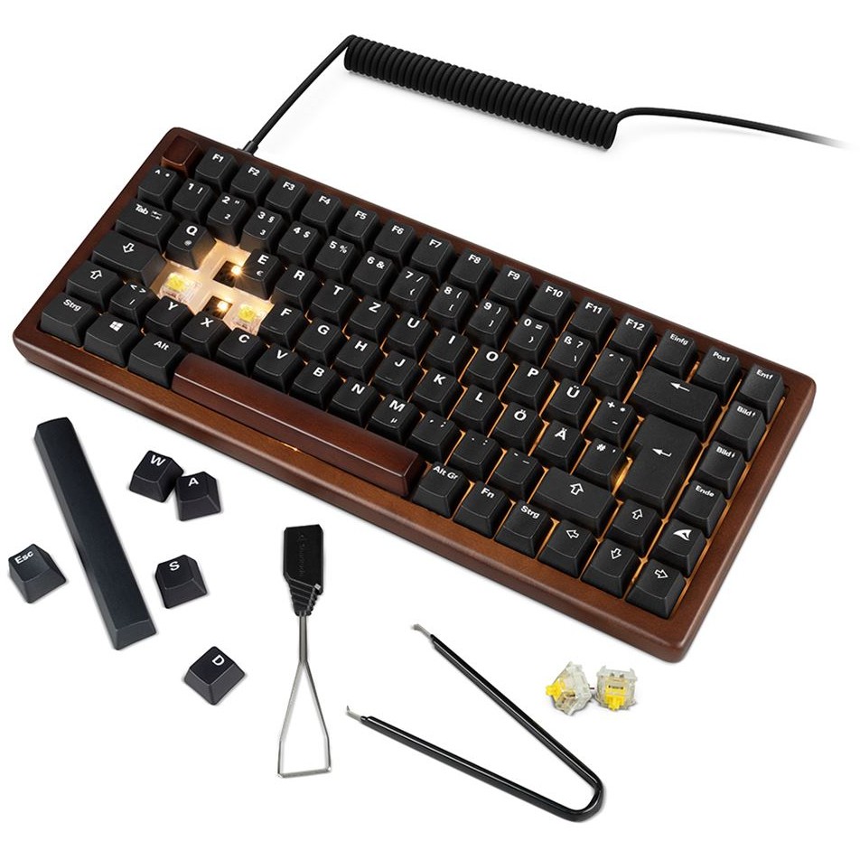 Tipkovnica SHARKOON Gaming Keyboard Skiller SGK50S3 Wood crna – internacionalna non HR tipkovnica-5