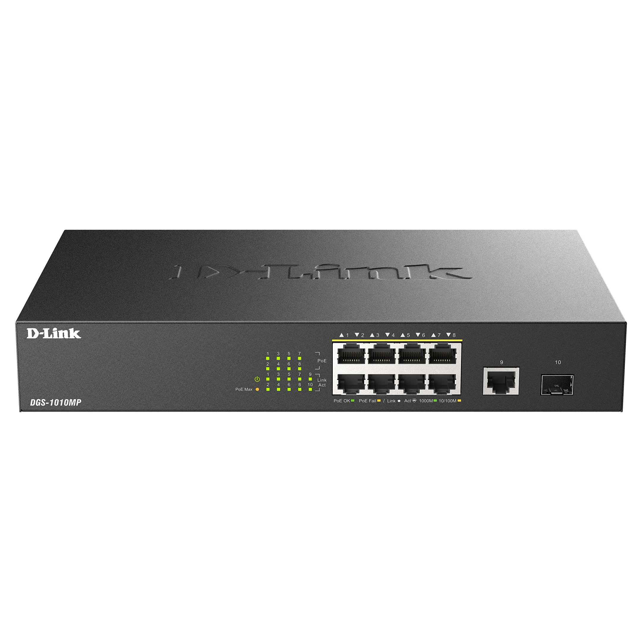 Switch D-LINK DGS 1010MP (unmanaged, 8 x PoE++, 1 Gbps)-0