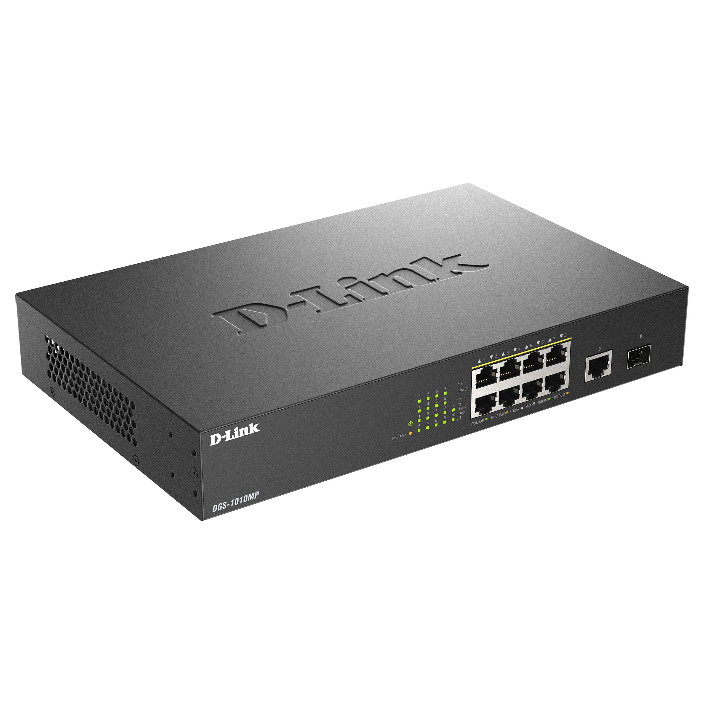 Switch D-LINK DGS 1010MP (unmanaged, 8 x PoE++, 1 Gbps)-1