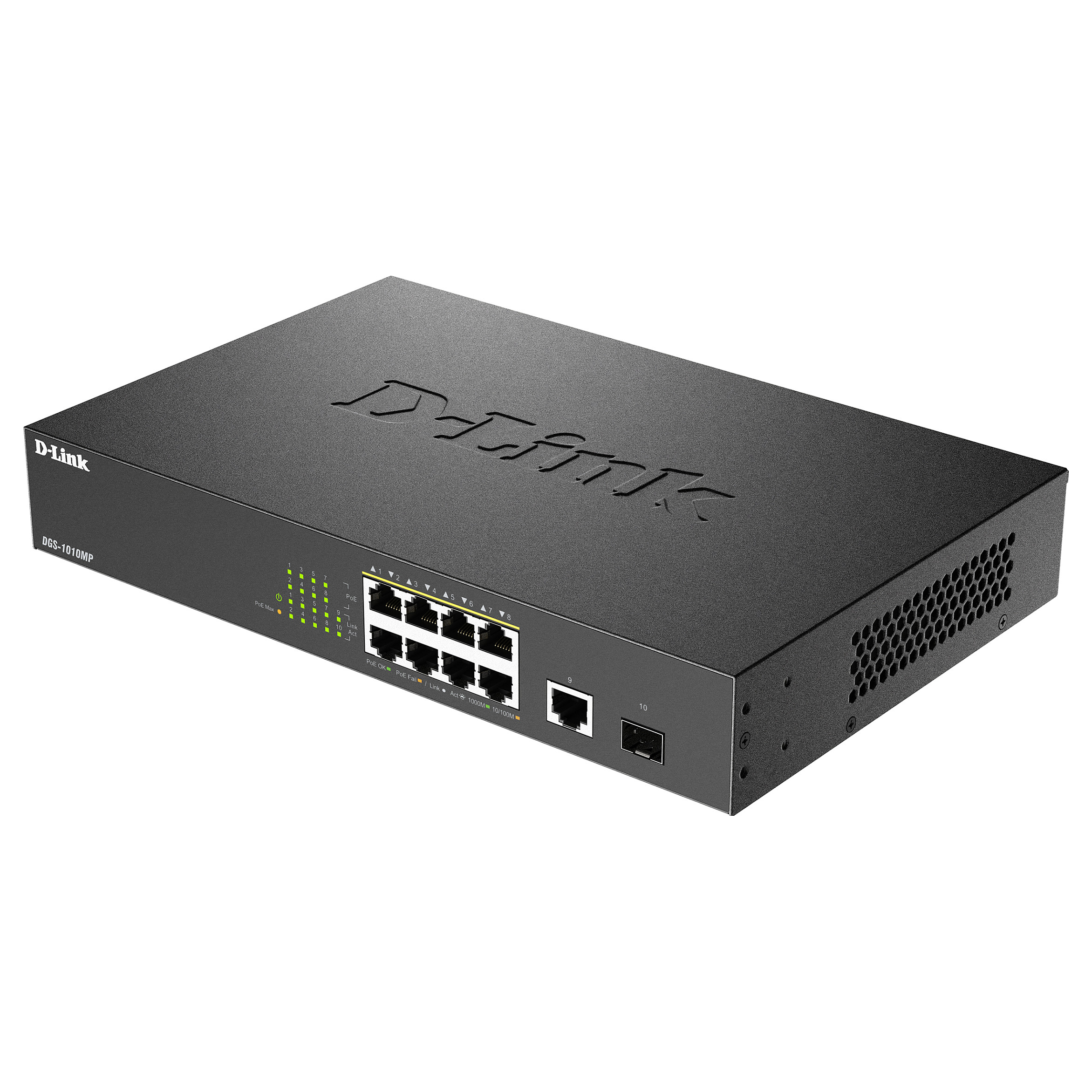 Switch D-LINK DGS 1010MP (unmanaged, 8 x PoE++, 1 Gbps)-3