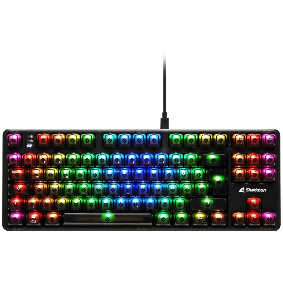 Tipkovnica SHARKOON Gaming Keyboard Crystal Shark crna DE – internacionalna non HR tipkovnica-0