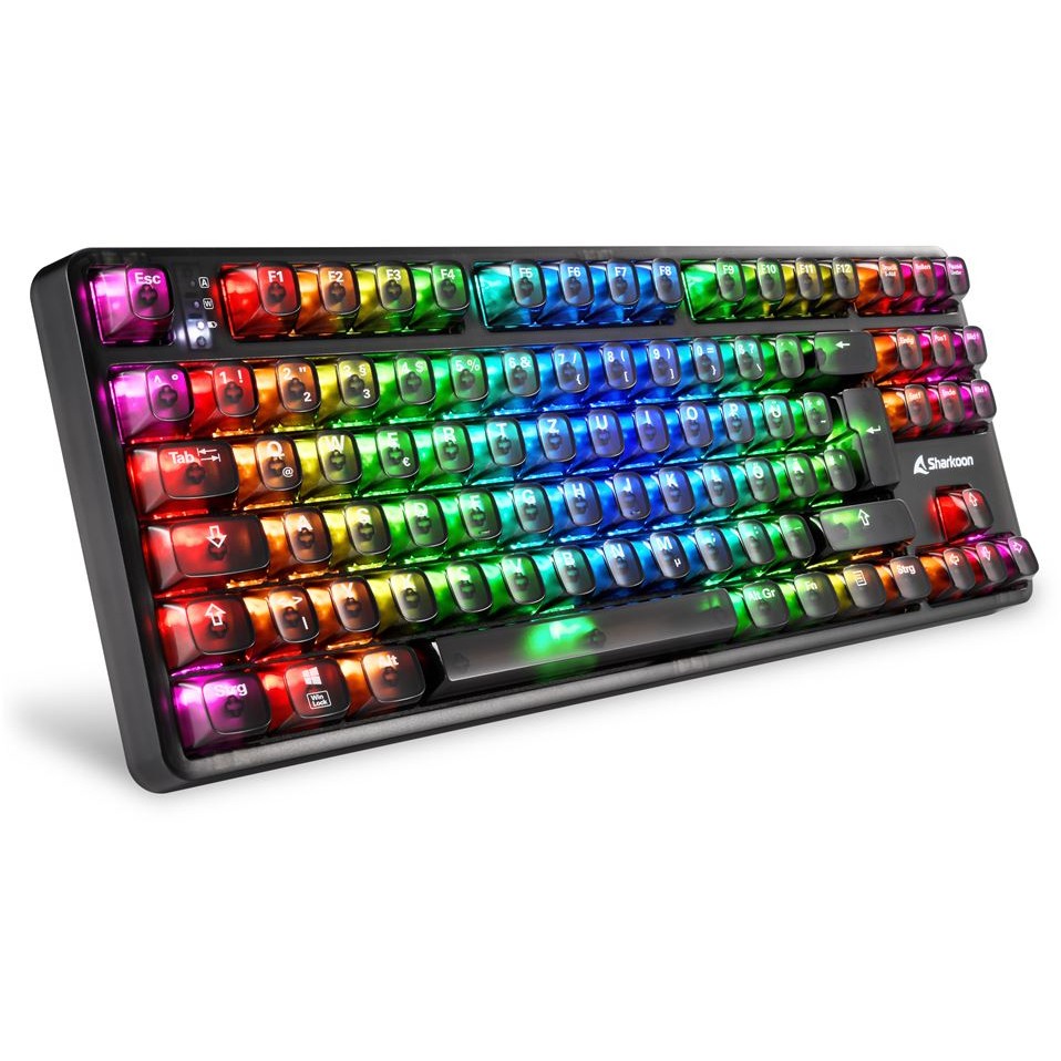 Tipkovnica SHARKOON Gaming Keyboard Crystal Shark crna DE – internacionalna non HR tipkovnica-1