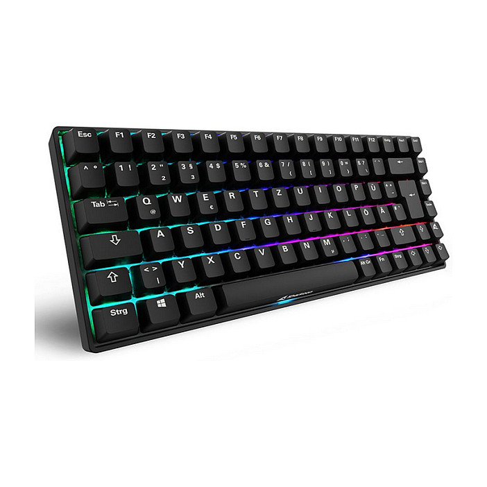 Tipkovnica SHARKOON SKILLER SGK50 S3 PBT (gaming, crna, gateron g pro 3.0 yellow)