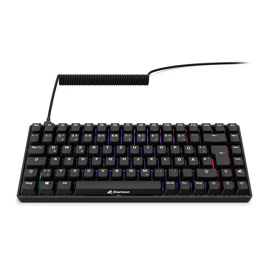 Tipkovnica SHARKOON SKILLER SGK50 S3 PBT (gaming, crna, gateron g pro 3.0 yellow)-1