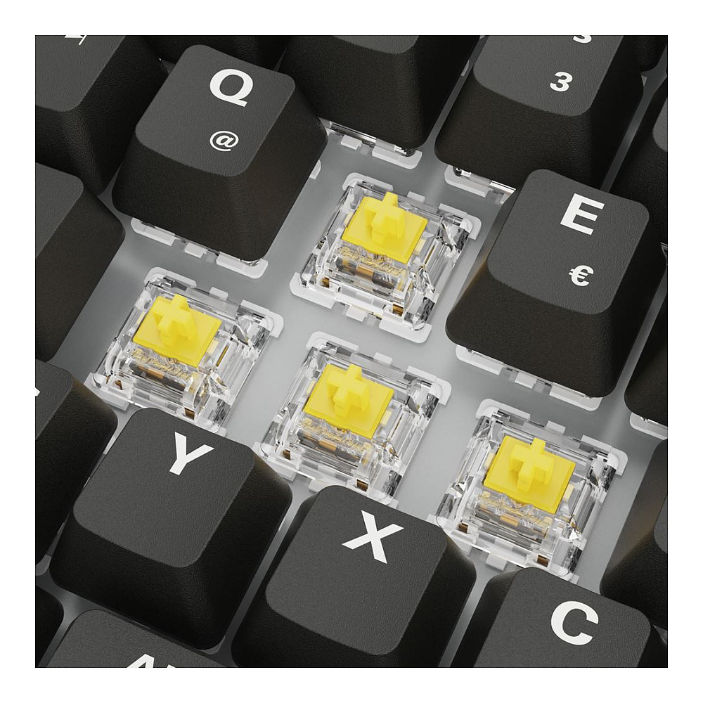 Tipkovnica SHARKOON SKILLER SGK50 S3 PBT (gaming, crna, gateron g pro 3.0 yellow)-4