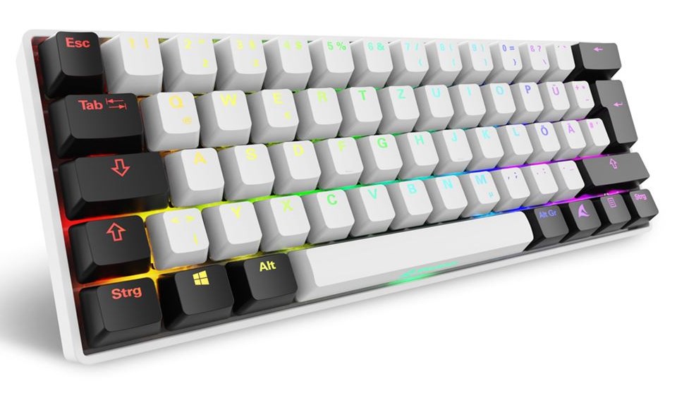 Gaming tipkovnica SHARKOON Skiller SGK50 S4 Gen2 (white-yellow, RGB)-0