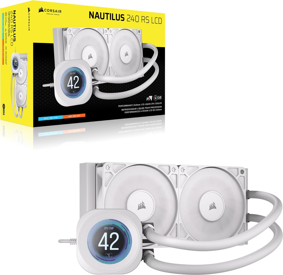 Vodeno hlađenje CORSAIR NAUTILUS 240 LCD White (240mm Radiator)-1