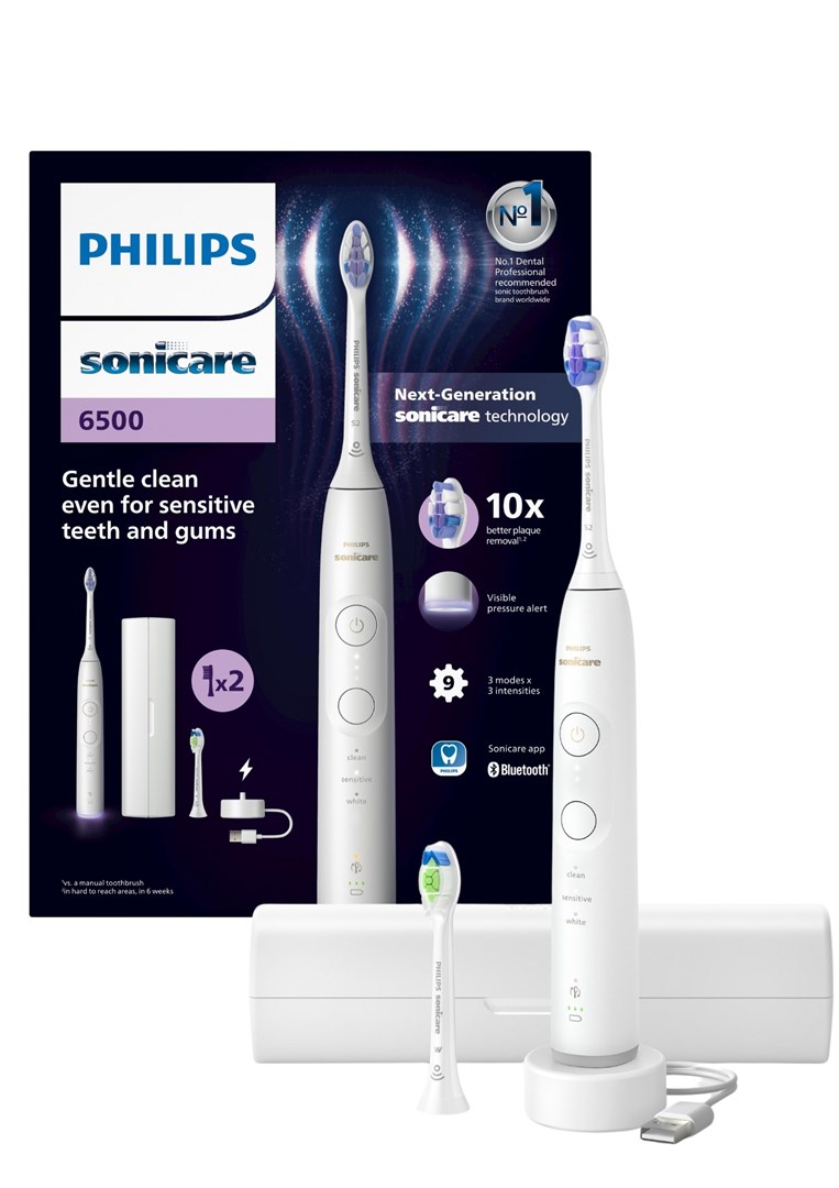 Električna četkica za zube PHILIPS Series 6500 HX7410/02 (senzitivna, izbjeljivanje, 62000 pokreta u minuti, bijela)-4