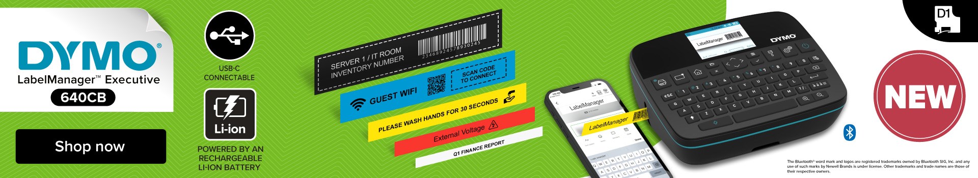 LabelManager DYMO 640CB (6/9/12/19/24mm D1 Ribbon, Qwerty)-1