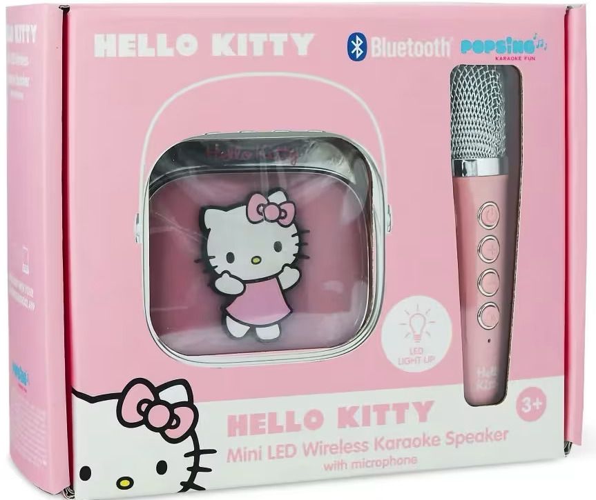 Bluetooth zvučnik s mikrofonom OTL Technologies Hello Kitty Popsing LED Ligght Up Wireless, rozni-3