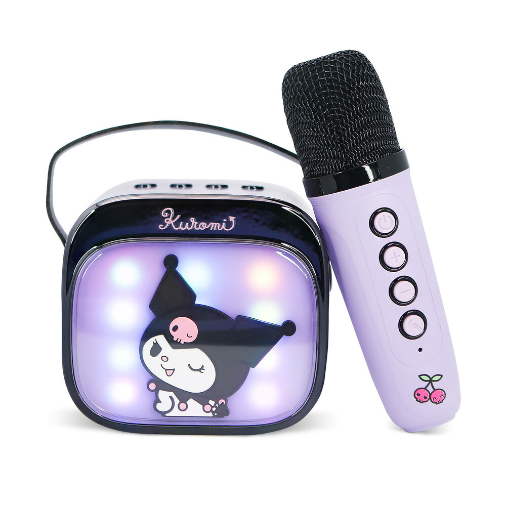Bluetooth zvučnik s mikrofonom OTL Technologies Kuromi Popsing LED Light Up Wireless, ljubičasti-0
