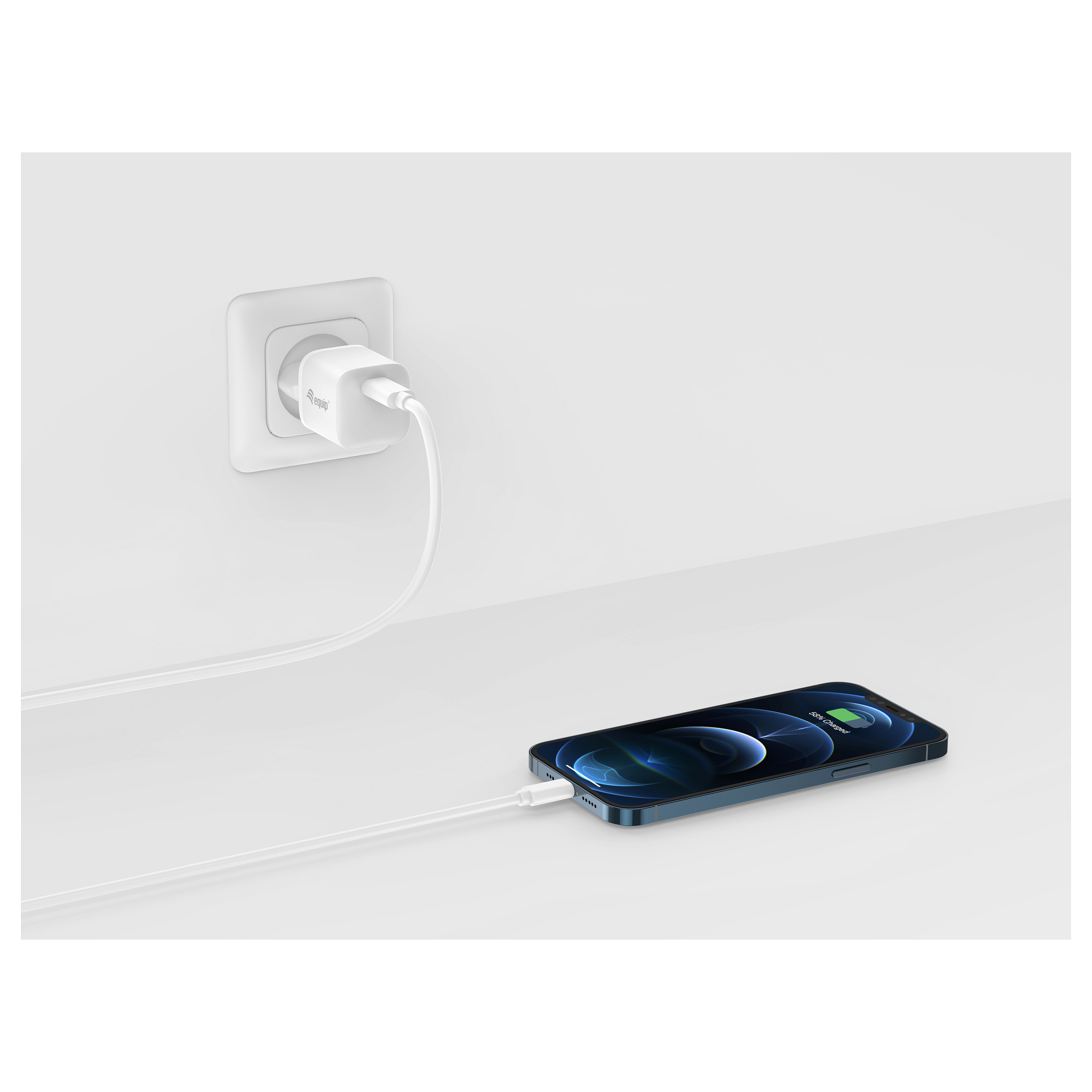 Punjač EQUIP, 1Port USB-C PD3.0, 20W, bijeli-3