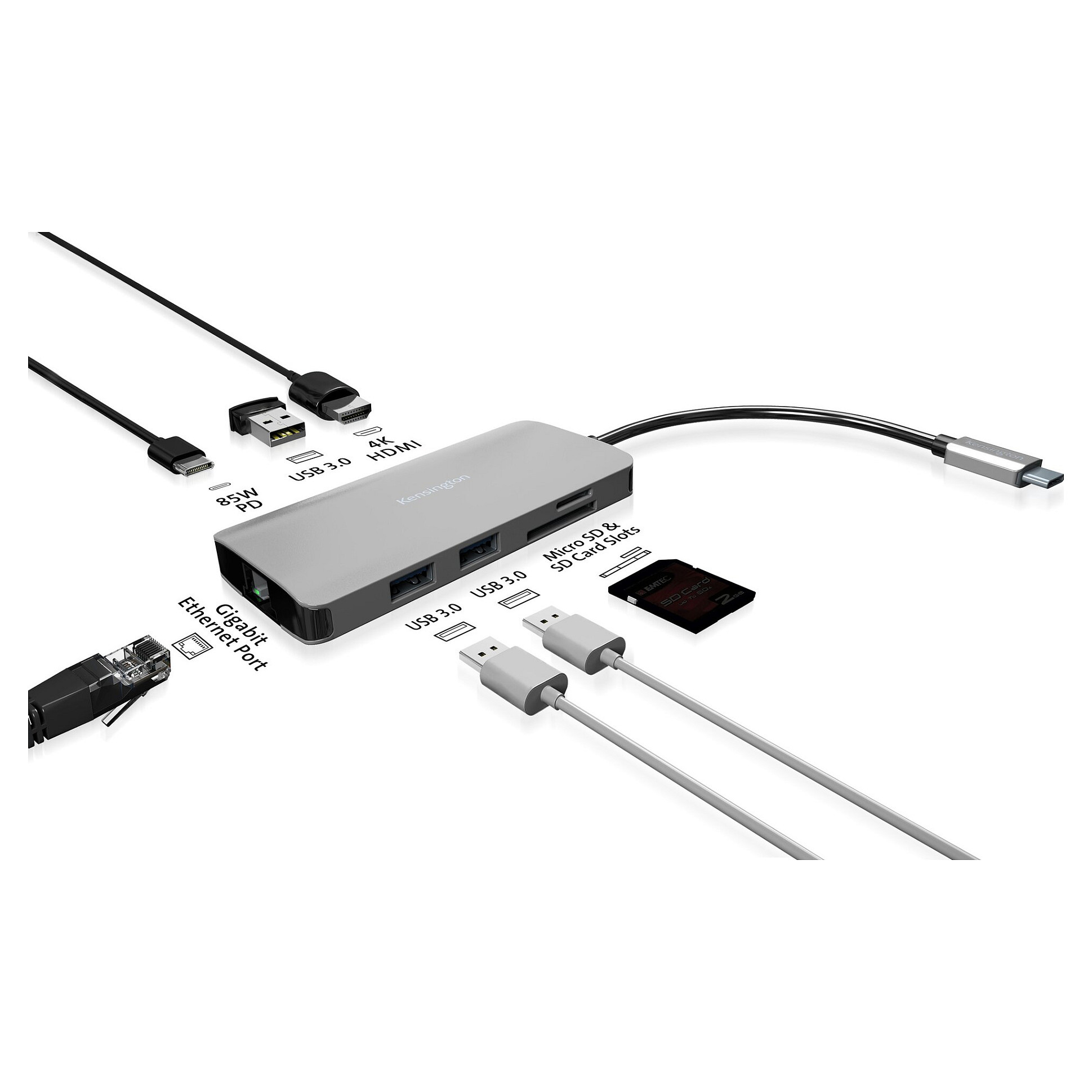 USB-C Mobile Hub KENSINGTON UH1400p-12