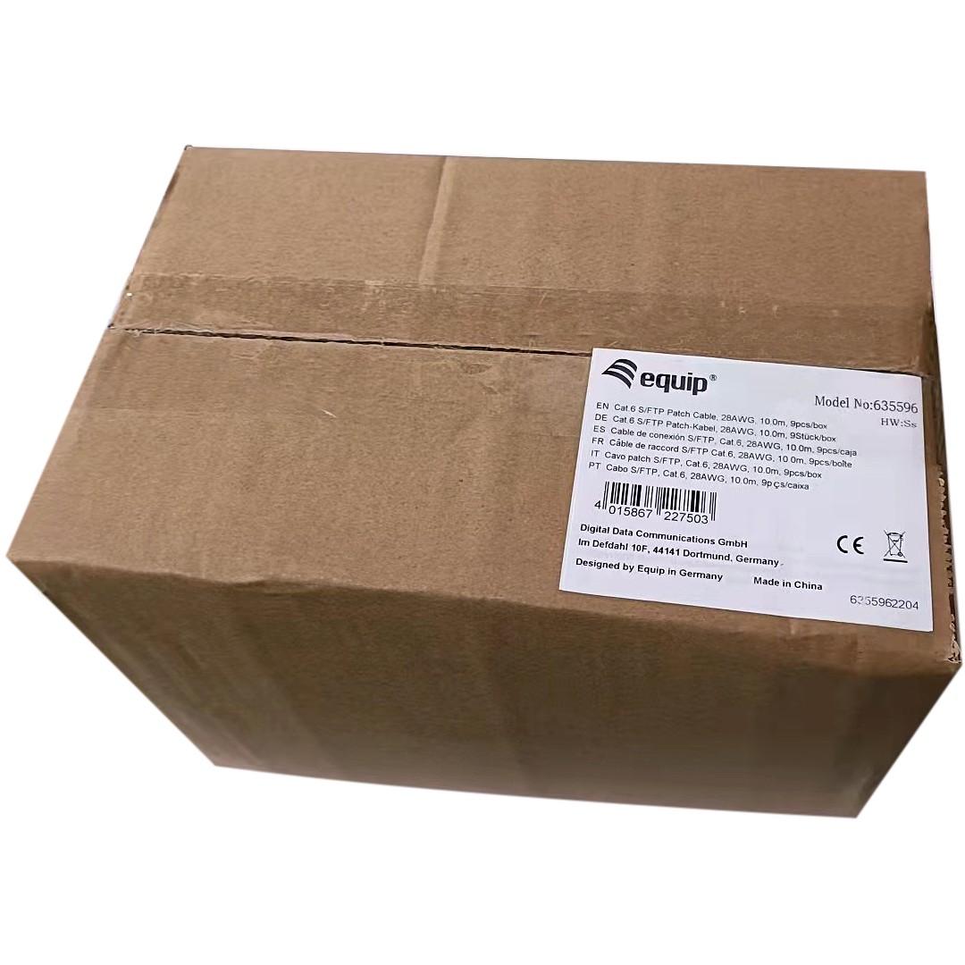 Equip Patch kabel Cat6 (9 komada, S/FTP, 2xRJ45, 10.00m, crna, LSZH)-2