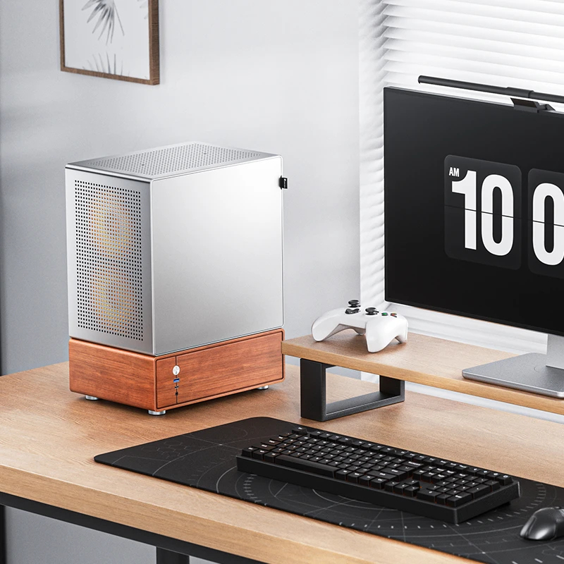 Kućište za računalo JONSBO T7 (Midi-Tower, mATX, Tempered Glass, srebrna)-10