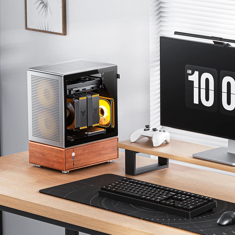 Kućište za računalo JONSBO T7 (Midi-Tower, mATX, Tempered Glass, srebrna)-2