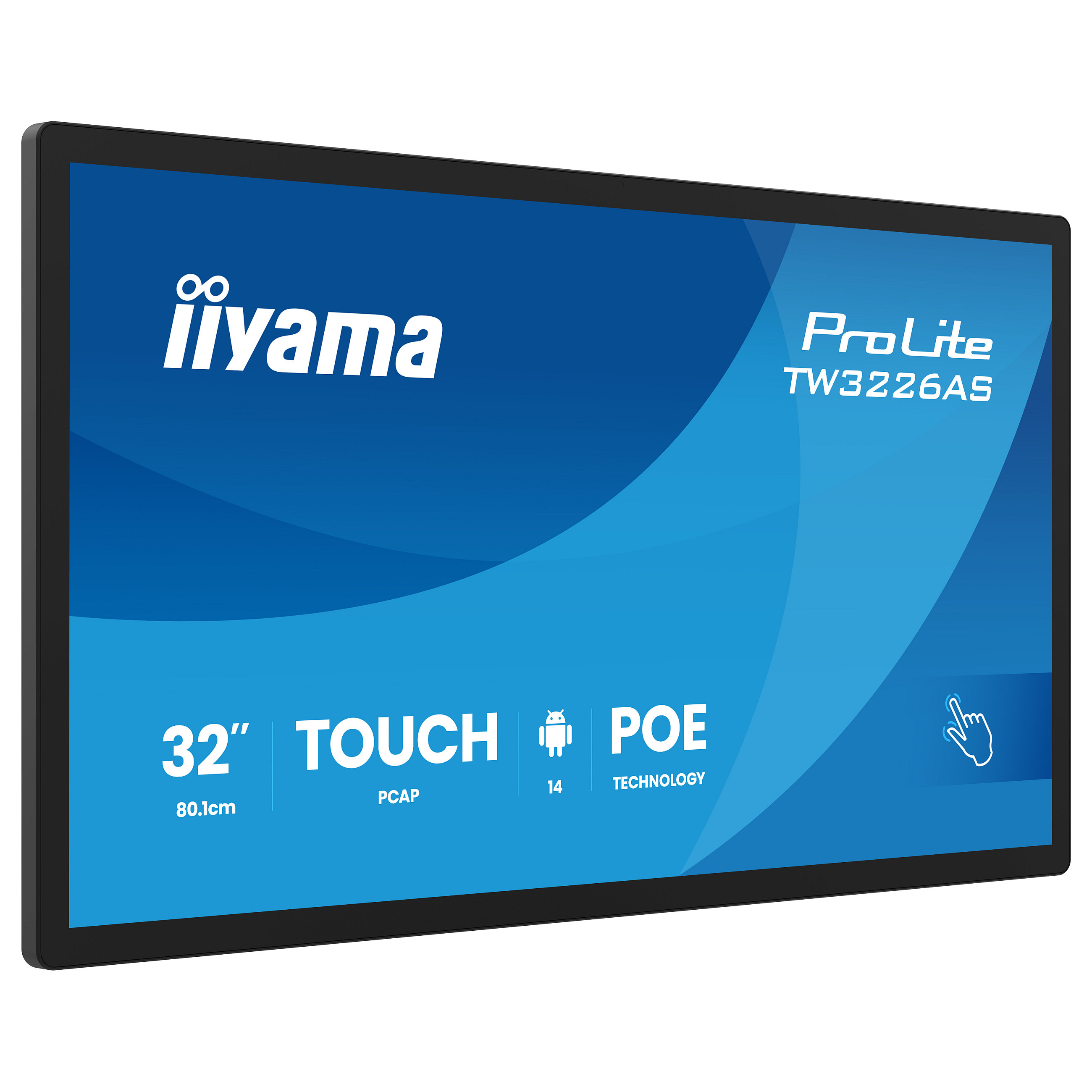 Iiyama 32" Panel-PC with Android 14+GMS SOC Octo-core RK3576 4GB Storage 32GB PCAP-0