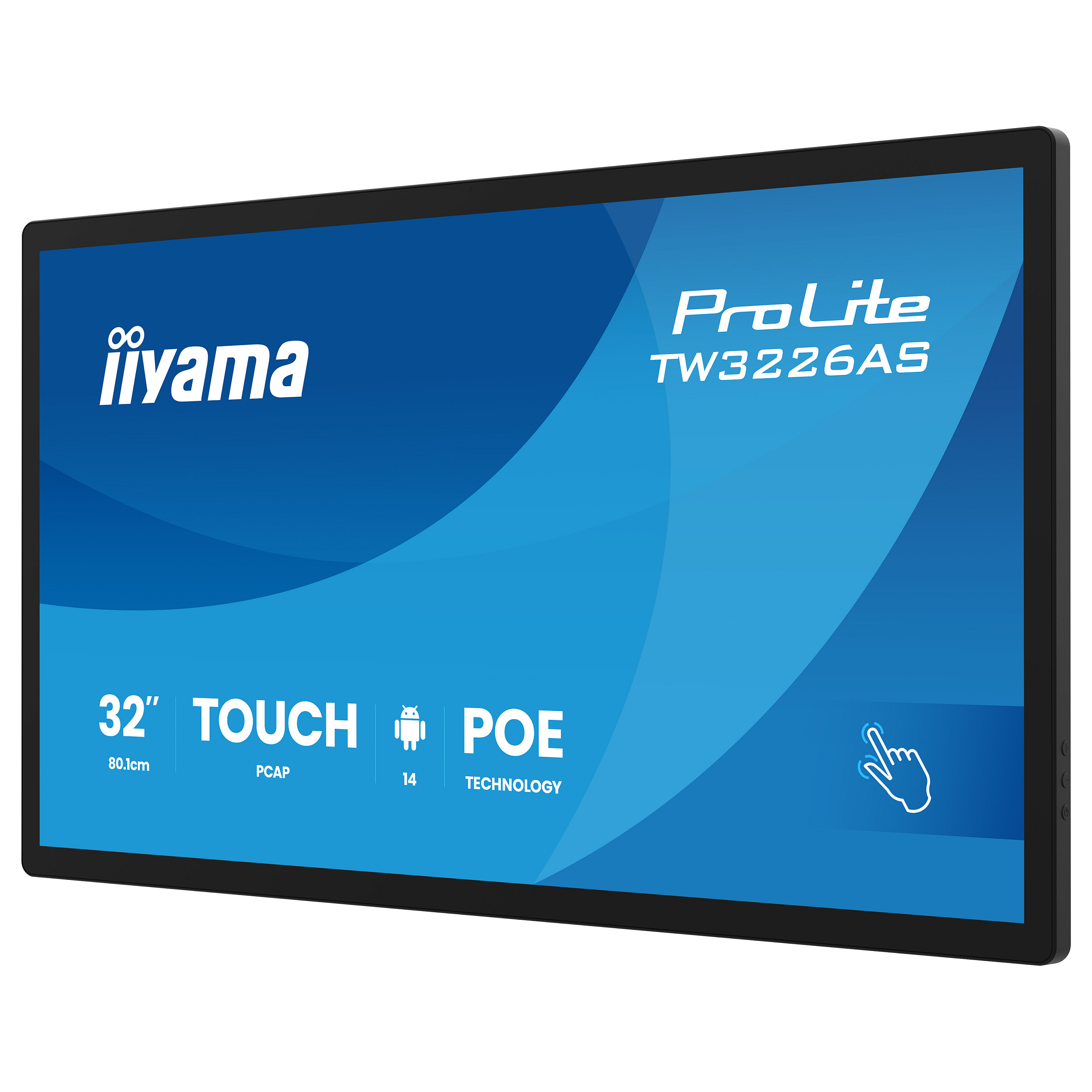 Iiyama 32" Panel-PC with Android 14+GMS SOC Octo-core RK3576 4GB Storage 32GB PCAP-4