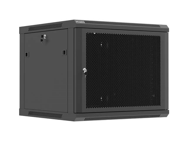 Ormarić za montažu LANBERG 19" 9U 600X600 (crni, perforirana vrata, flat pack)