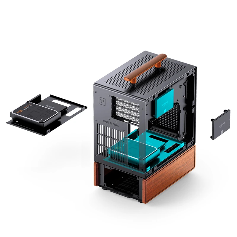 Kućište za računalo JONSBO T7 (Midi-Tower, mATX, Tempered Glass, crna)-6