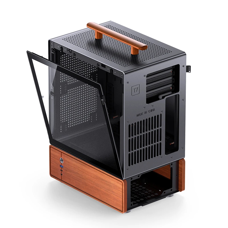 Kućište za računalo JONSBO T7 (Midi-Tower, mATX, Tempered Glass, crna)-4