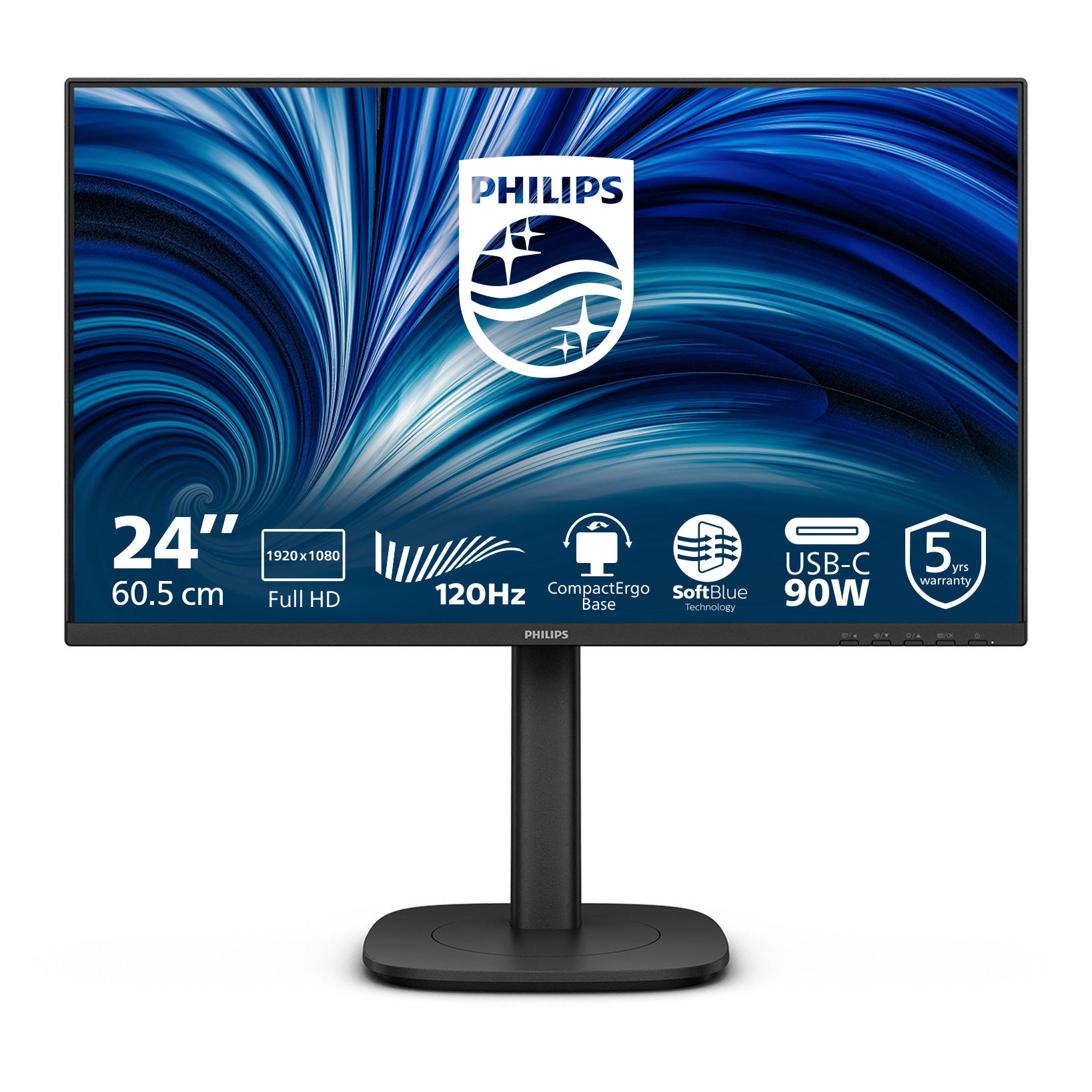 Monitor PHILIPS 24B2U3301 60.5cm (23.8") 1609 HDMI DP USB-C IPS-0