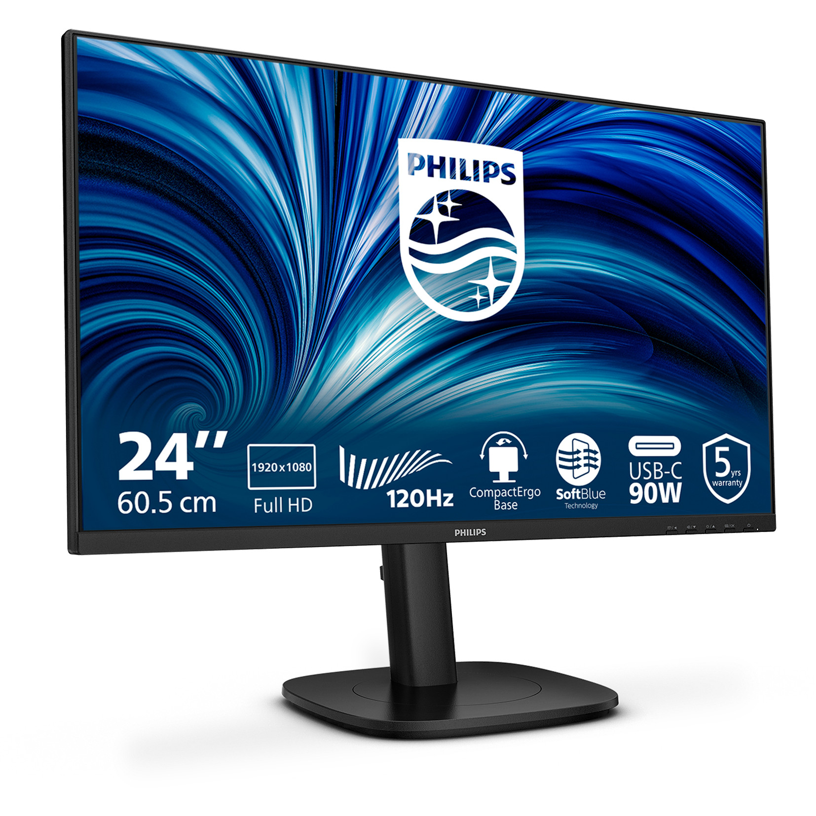 Monitor PHILIPS 24B2U3301 60.5cm (23.8") 1609 HDMI DP USB-C IPS-1