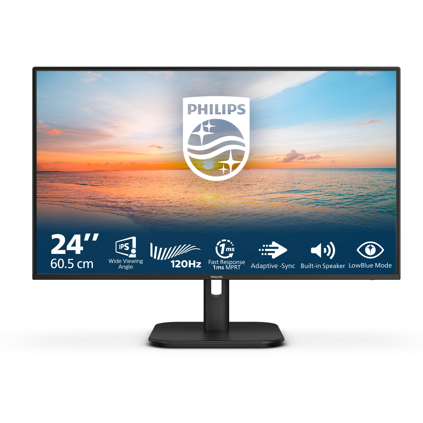 Monitor PHILIPS 24E1N1200A 24" (1920x1080, IPS, 75Hz, 4ms, HDMI, DisplayPort)-0