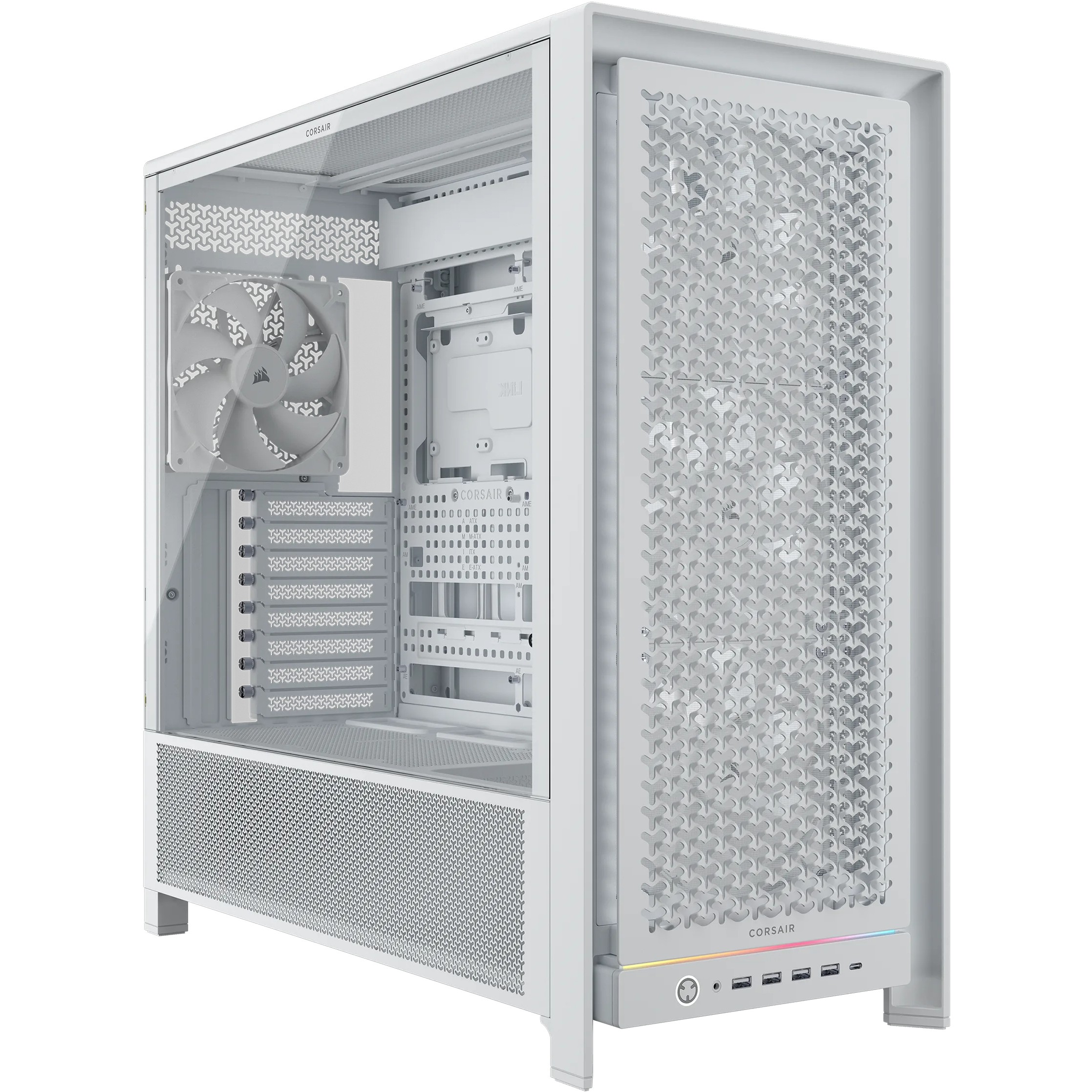 Kućište CORSAIR Frame 5000D Midi-Tower E-ATX Tempered Glass - bijelo