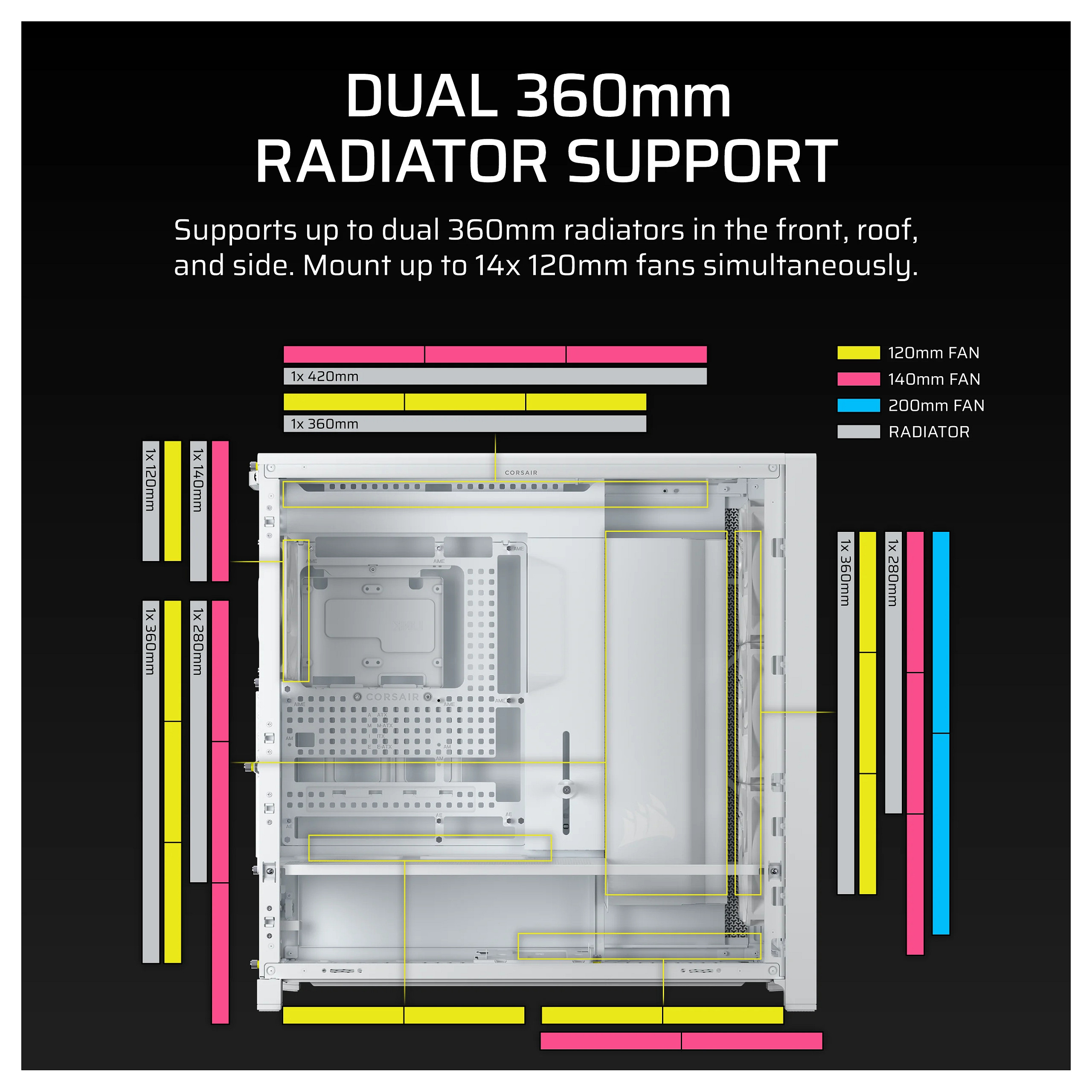 Kućište CORSAIR Frame 5000D Midi-Tower E-ATX Tempered Glass - bijelo-6