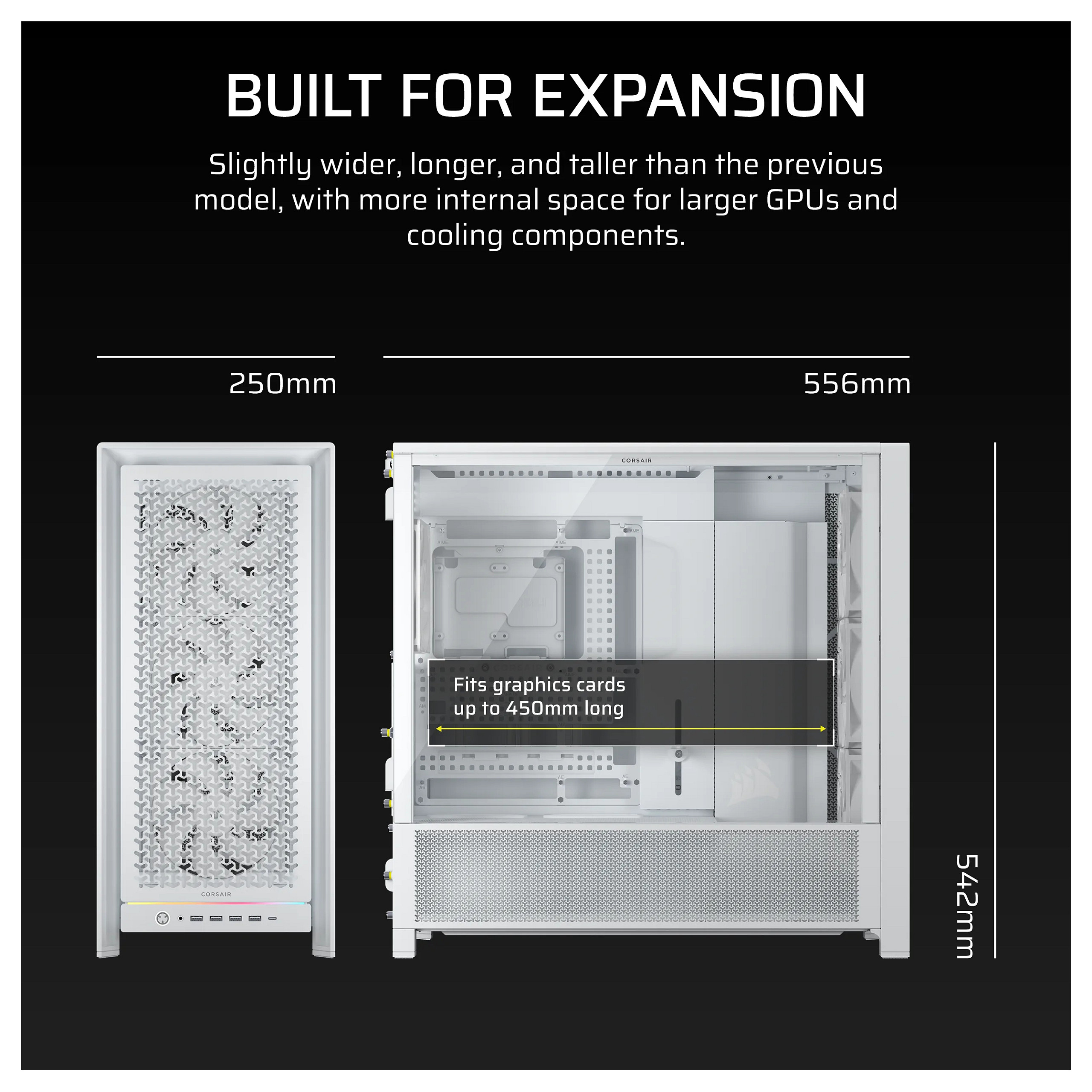 Kućište CORSAIR Frame 5000D Midi-Tower E-ATX Tempered Glass - bijelo-9