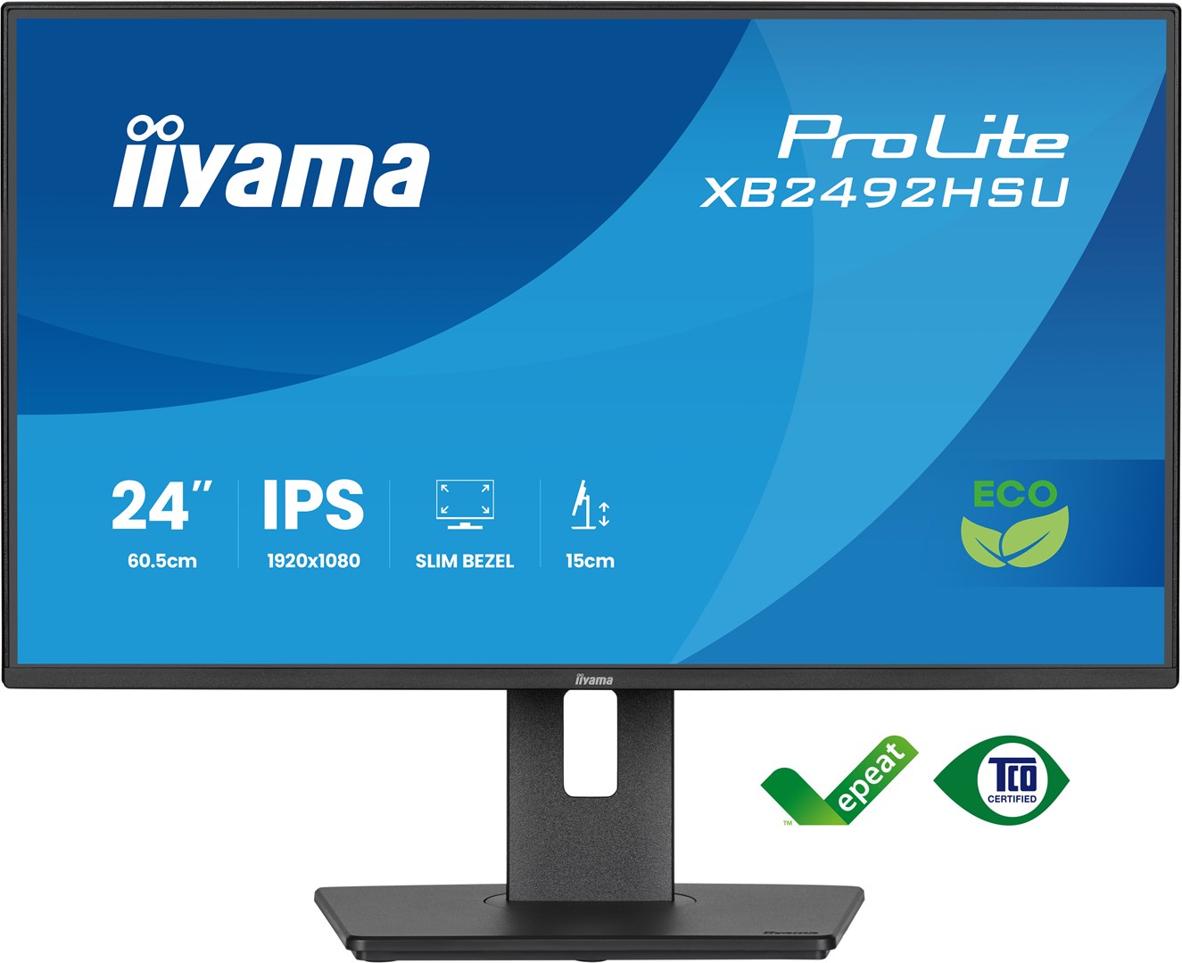 Iiyama 24" IPS 4-side slim bezel Green Choice EyeComfort/EyeSafe 2. - Flat Screen - 61 cm-1