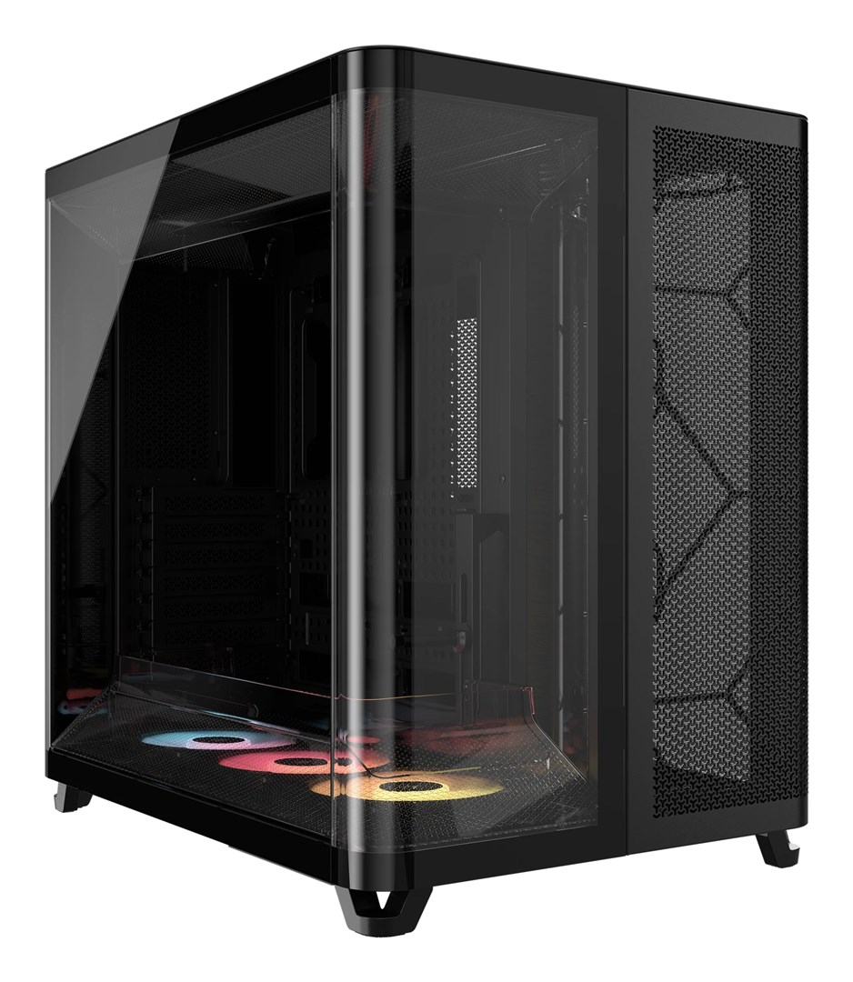 Kućište za računalo CORSAIR AIR 5400 RS-R ARGB (Midi Tower, kaljeno staklo, crno)