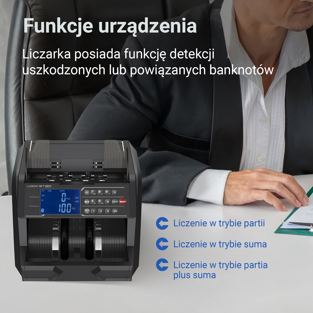 Brojač novčanica EXTRALINK LockStar MG X-600 (UV/MG/IR detekcija)-6