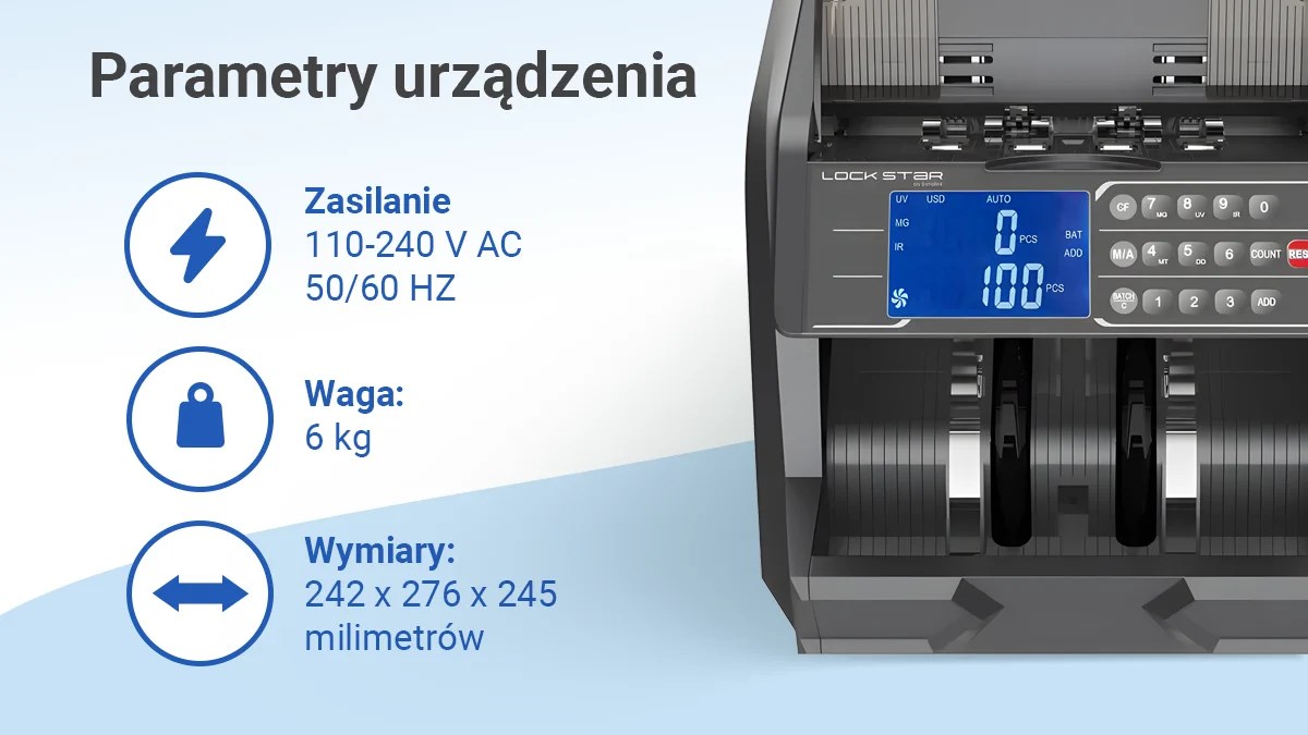 Brojač novčanica EXTRALINK LockStar MG X-600 (UV/MG/IR detekcija)-7