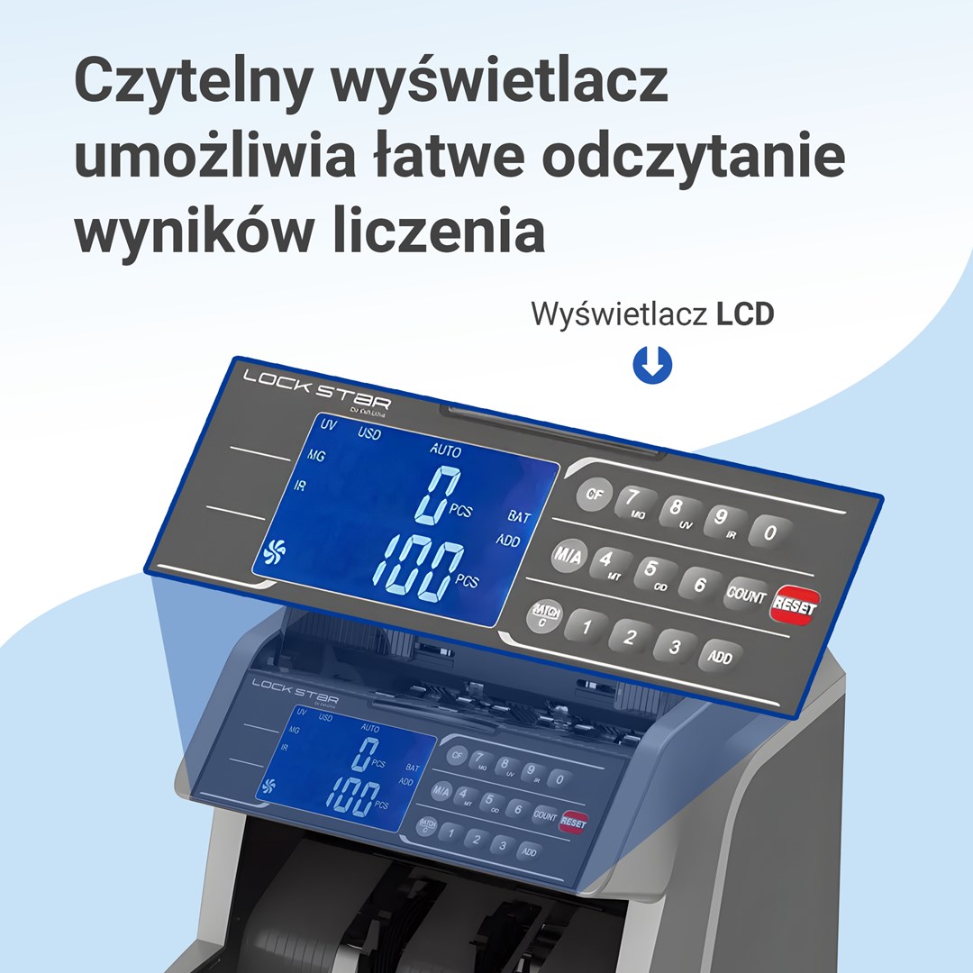 Brojač novčanica EXTRALINK LockStar MG X-600 (UV/MG/IR detekcija)-5