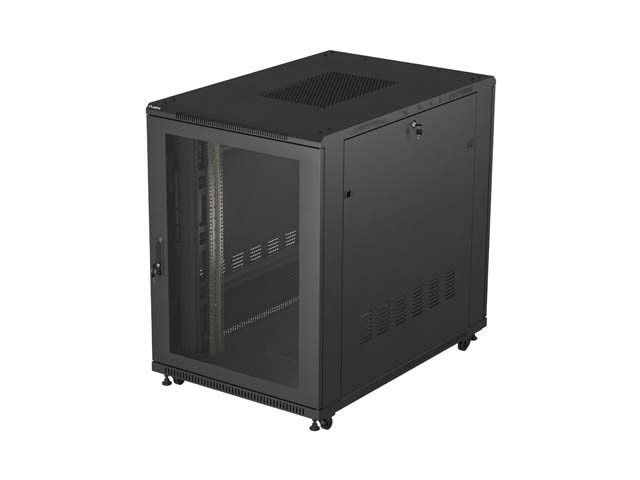 Rack ormar LANBERG FL01-8222-12B (19", 22U, 800x1200mm, samostojeći, perforirana vrata)