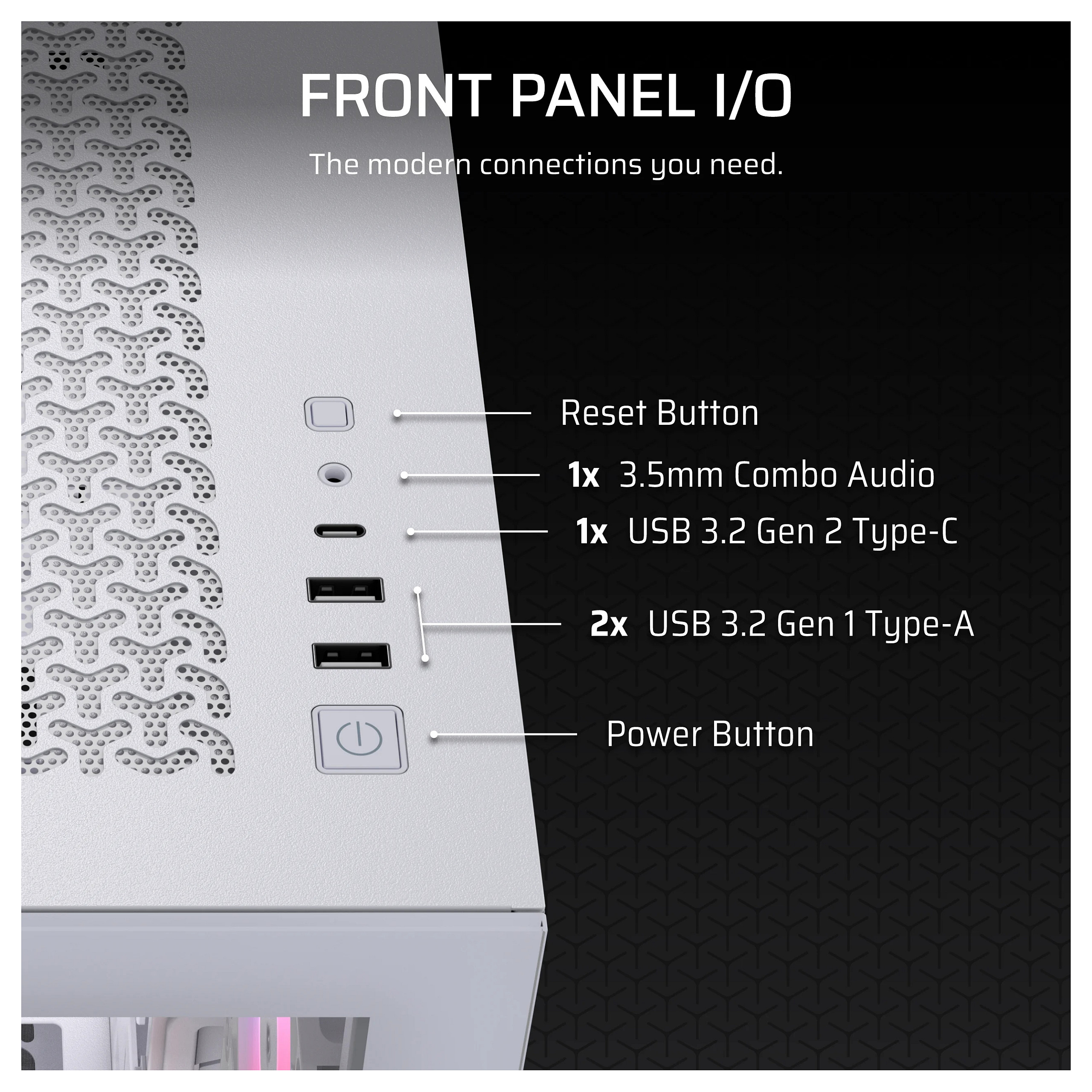 Kućište CORSAIR 3500X RS-R Midi-Tower E-ATX RGB Tempered Glass-6