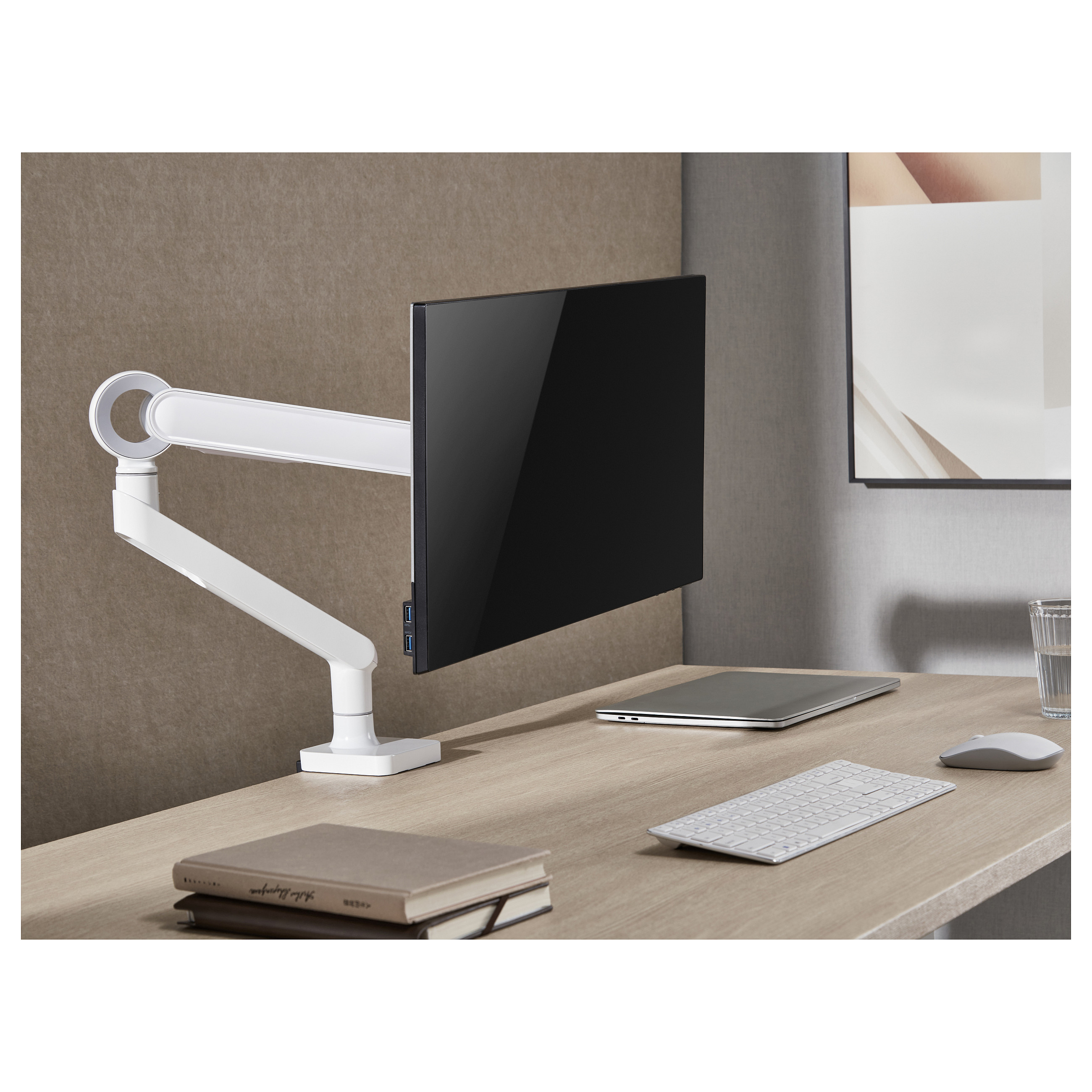 Stalak za monitor Equip (17"-35", 360°, do 10.5 kg, bijeli)-8