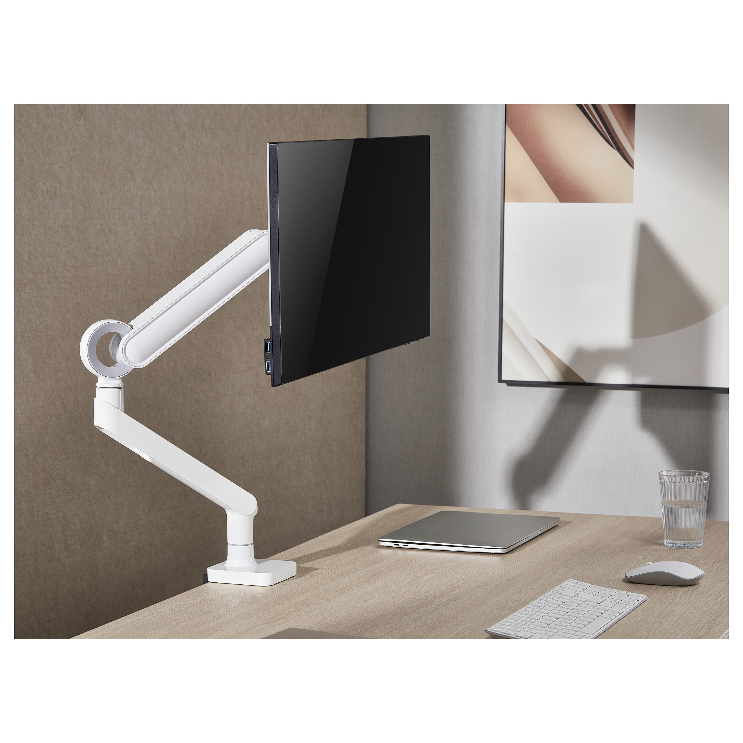 Stalak za monitor Equip (17"-35", 360°, do 10.5 kg, bijeli)-9