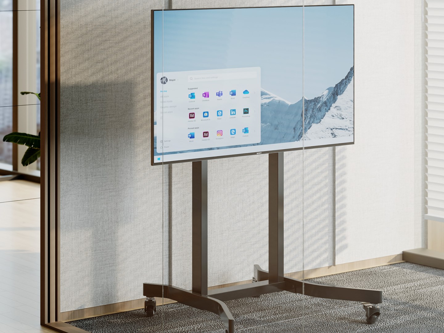 Stalak za TV EQUIP (55-100", 1TFT, nosivost 120 kg, crna boja, lite Retail)-9