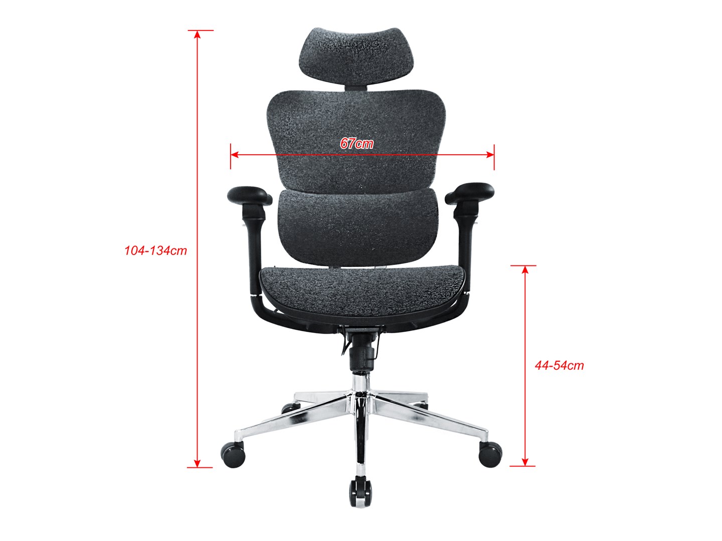 Stolica za ured EQUIP Ergonomic Office Chair + Head/Armrests blue/black lite Retail (ergonomska, s naslonima za glavu i ruke, plavo/crna)-5
