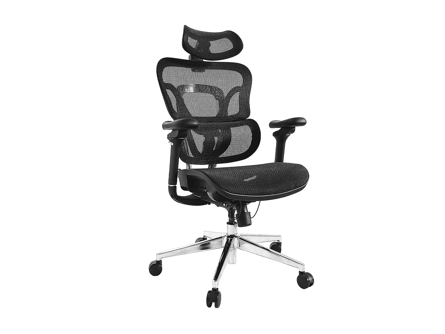 Stolica Equip Ergonomic Office Chair + Head/Armrests black lite Retail (ergonomska, s naslonima za glavu i ruke)