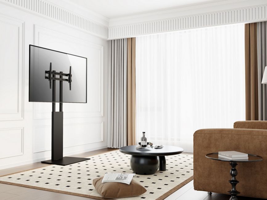 TV stalak EQUIP (37"-75", do 40 kg, univerzalni, slim, crni)-2