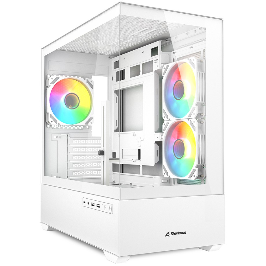 Kućište Sharkoon MK6 RGB Micro-ATX 1xGlass bijelo-0