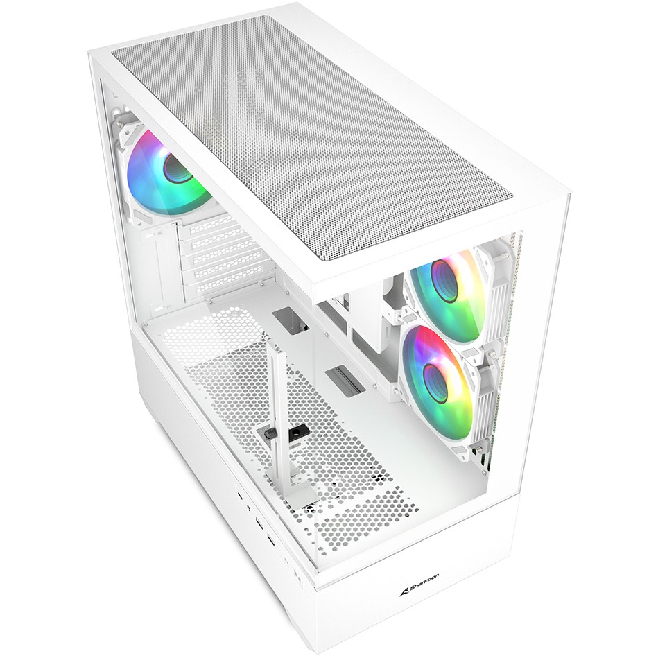 Kućište Sharkoon MK6 RGB Micro-ATX 1xGlass bijelo-2
