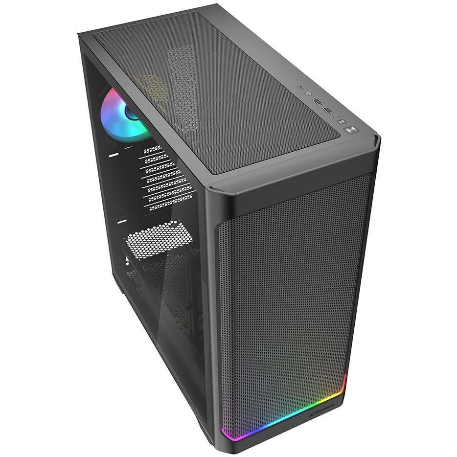 Kućište Sharkoon AK4W RGB ATX 1xGlass Crno-2