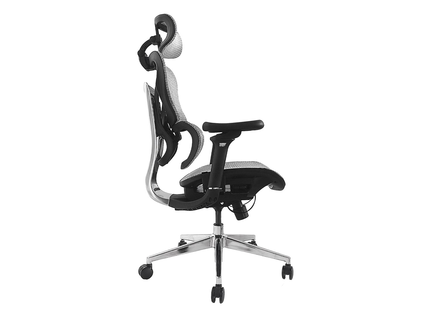 Uredska stolica EQUIP s ergonomskim dizajnom i naslonima za glavu/ruke, siva-4
