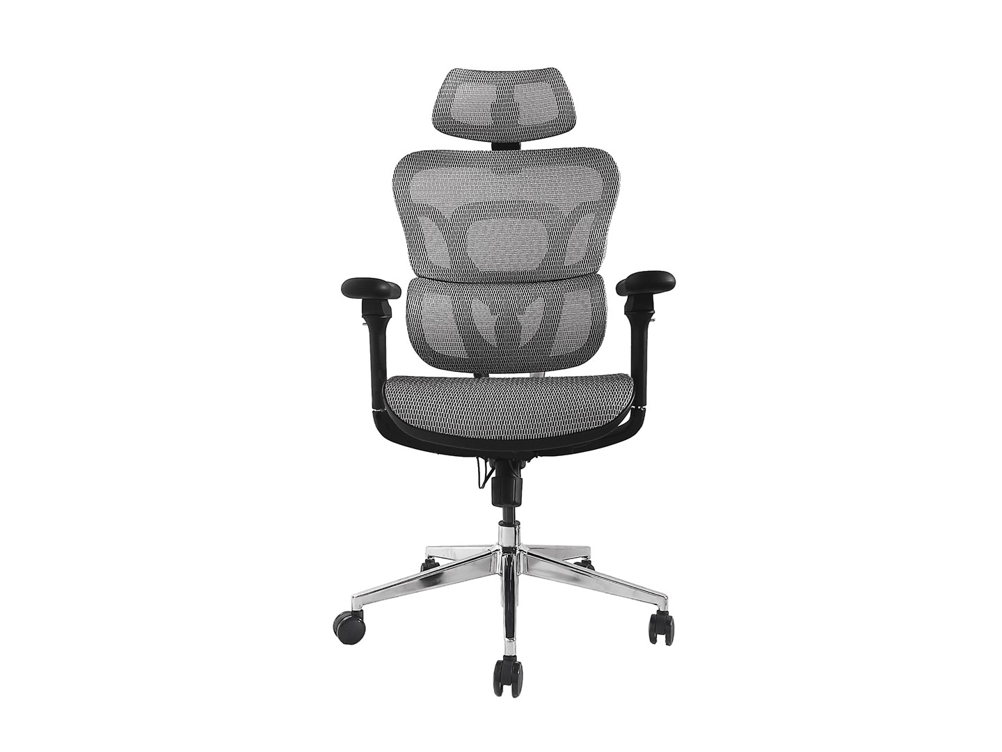 Uredska stolica EQUIP s ergonomskim dizajnom i naslonima za glavu/ruke, siva-3